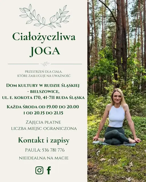 Ciałożyliwa Joga w Domu Kultury – zajęcia w każdą środę