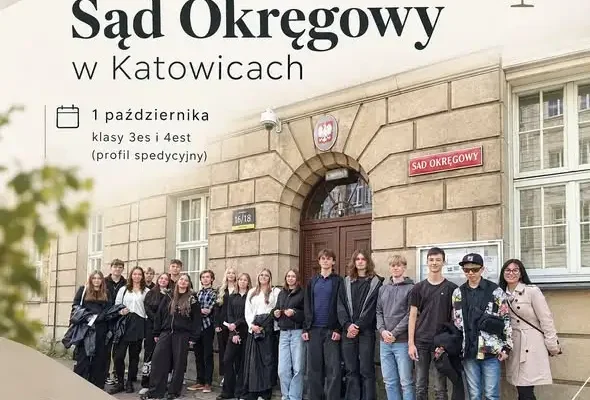 Uczniowie z Rudy Śląskiej na lekcji prawa w Sądzie Okręgowym w Katowicach