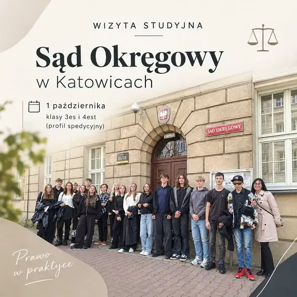 Uczniowie z Rudy Śląskiej na lekcji prawa w Sądzie Okręgowym w Katowicach
