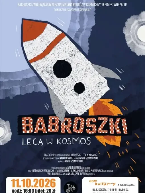 Kosmiczna podróż z Babroszkami – bajkowy spektakl w Rudzie Śląskiej już 11 października