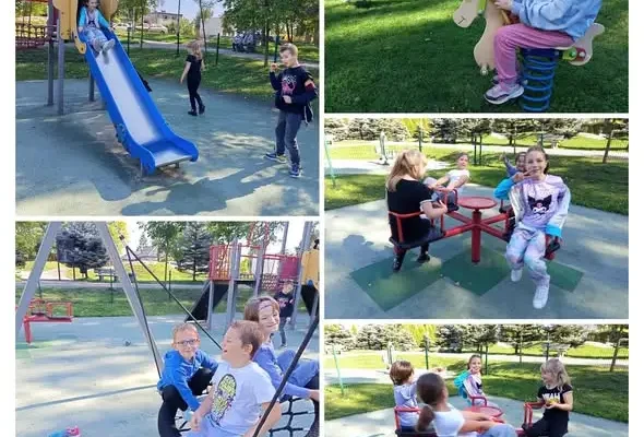 Klasa 2a odkrywa matematykę i przyrodę podczas jesiennego spaceru
