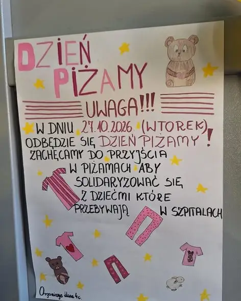 Dzień Piżamy w SP 27 w Rudzie Śląskiej – uczniowie solidaryzowali się z chorymi rówieśnikami